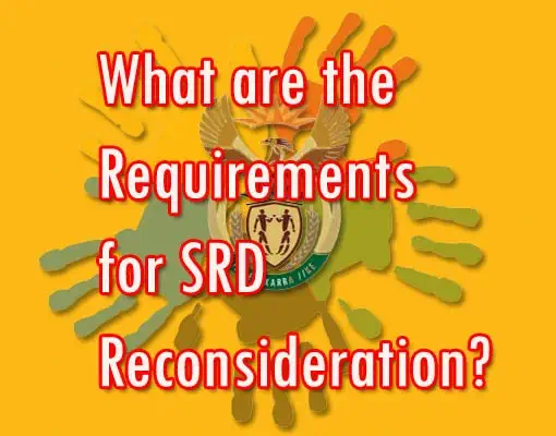 What are the Requirements for SRD Reconsideration?