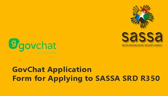 GovChat Application Form for Applying to SASSA SRD R350